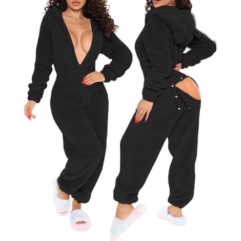 Damenpyjama, Valentinstagsgeschenk für Mädchen, mit Plüschklappe, Größe M