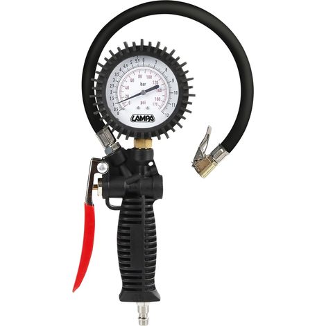 Gonfia pneumatici con manometro 270° di precisione - max 12 bar / 170 psi
