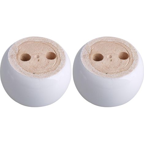 Huit pieds de meubles ronds en eucalyptus blanc de 67 x 40 mm, adaptés aux canapés. (1/5)