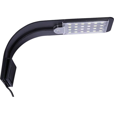 Lampe Aquarium LED - Blanc et Bleu - Éclairage à Pince pour Aquarium 23 à 50 cm - 20 LED Blanc + 4 LED Bleu - ABS (1/5)