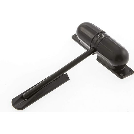 Automatic Door Closer, Black, Surface Mount, Spring Door Closer, 1/2 Hour Fire Rated (1/5)