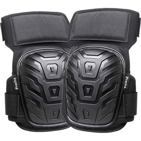 Rodilleras profesionales, rodilleras de espuma resistente con cómodas almohadillas de gel y correas ajustables para trabajo, jardinería y construcción.