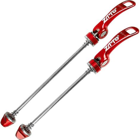 Rot - Schnellspannachse für Fahrräder, Vorder- und Hinterachse, Radnabe für Mountainbikes