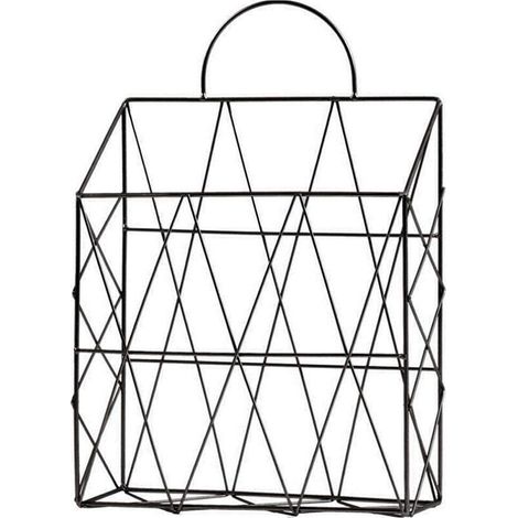 Panier de rangement mural en métal, style nordique élégant et portable,Organisateur de magazines et journaux pour bureau