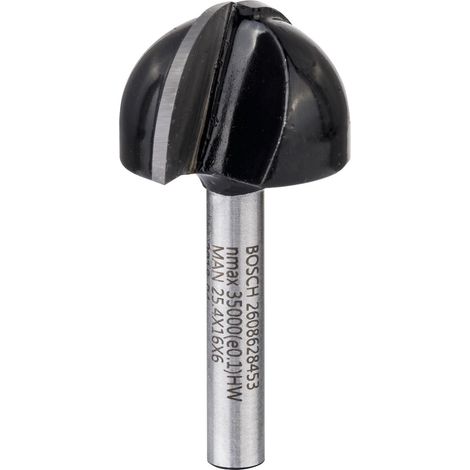 Fraise à rainurer, 6 mm, R1 12,7 mm, D 25,4 mm, L 15,6 mm, G 49 mm (1/4)