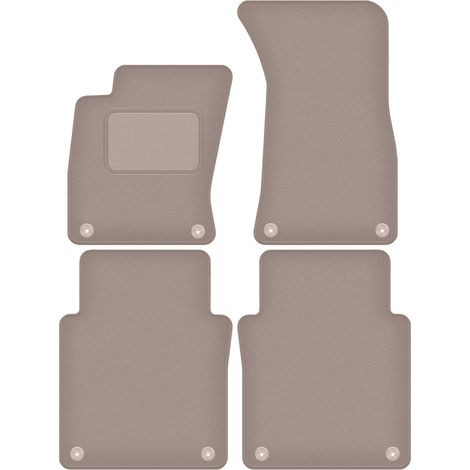 Beige Veloursmatten für: Audi A8 D3 Lang (2002-2009)