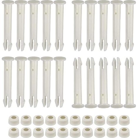 Lot de 20 goupilles et Joints pour piscines Hors-Sol de 33 à 61cm. Pièces en Plastique et Caoutchouc pour Cadre en métal Rond et rectangulaire. Idéal pour la Maintenance de Votre Piscine (1/5)
