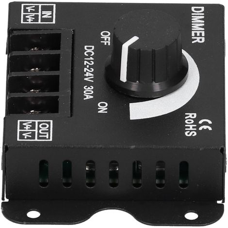 Module d'alimentation pour éclairage LED monochrome à intensité variable, avec bouton de réglage de la luminosité, fonctionnant sur une alimentation de 12 à 24 V CC, 30 A (1/5)
