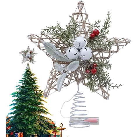Décoration de sapin de Noël lumineuse vintage avec clochette mignonne (1/5)