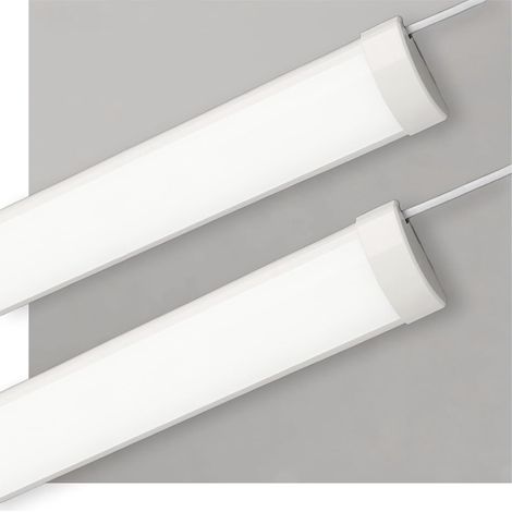 Lot de 2 Neon LED 120 cm, Blanc Froid 6500K, Réglette LED Fine (1/5)