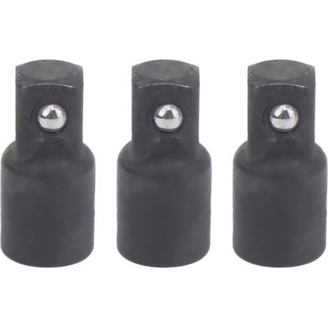 Adaptateur 3/8 à 1/2, Adaptateur de Douille 3 Pièces, Outil de Conversion de clé à Cliquet en Acier à Haute Teneur en Carbone, Intégralement formé, Utilisation Industrielle, Jeux. (1/4)
