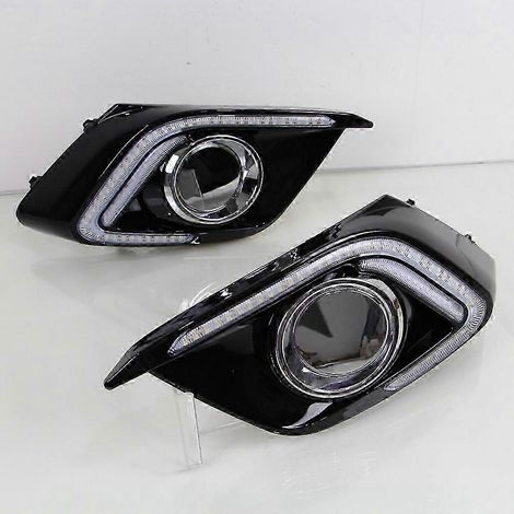 Kit di luci diurne a 2 pezzi CSCSNL per Mazda 3 e Axela (modelli 2014-2016), luci diurne/fendinebbia a LED con indicatori di direzione - perfetta luce bianca calda. (1/5)