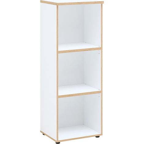 Regal, 45cm breit, weiß mit Eiche, MANRESA-36 (1/5)