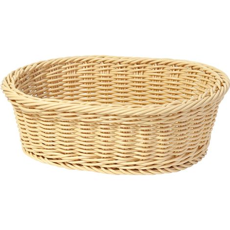 Corbeille à pain Panier Multi-usages Rond tressage de rotin 35.5x28x13CM (1/5)