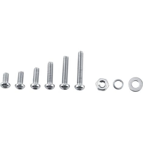 Assortiment de vis à six pans creux M2 en acier inoxydable, boulons, écrous hexagonaux et rondelles (tête bouton)