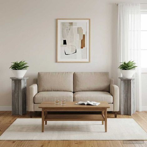 Soporte de plantas 2 pcs Gris 29,5 x 29,5 x 60 cm