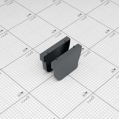 Lot de 2 fonds de gouttière pour gouttière double profil - Anthracite