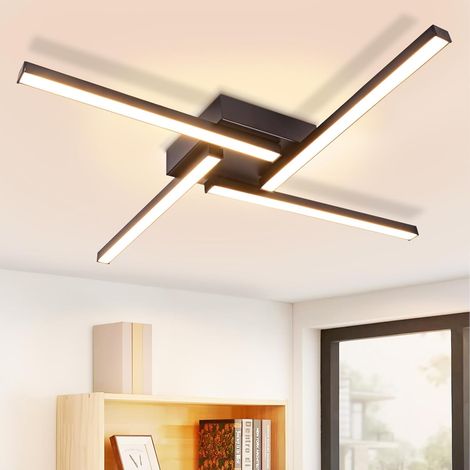 ZMH Plafonnier LED Plafonnier Salon - Lampe de Salon Blanc 24 W Lampe de Chambre Design Moderne 3000 K Blanc Chaud Éclairage de Plafond Design sans Chevauchement pour Chambre Cuisine Salle à Manger Bu (1/5)
