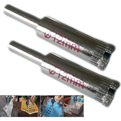 Trade Shop - Punta De Taladro De Diamante Para Azulejos Porcelánico Mármol Cerámico ø 12mm -