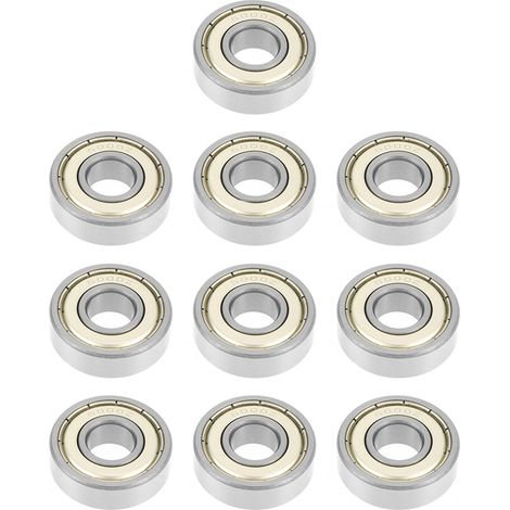Lot de 10 roulements à billes 6000ZZ métal étanche, rainure profonde acier 10x26x8mm (1/5)