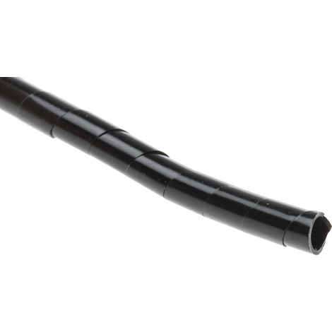 Gaine de câble spiralée RS PRO, Ø 4mm  6mm, en Polyéthylène Noir ( Prix pour Bobine de 5 Mètres )