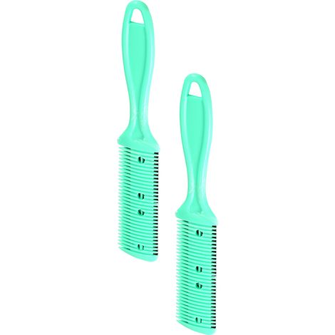 Lame de tondeuse fine double face pour coiffure à domicile, tondeuse professionnelle verte avec guide-peigne pour salon (1/5)