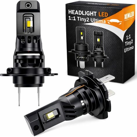2x AMPOULES H7 LED Tiny2 ULTIMA +480% - 3600Lms réels 16W équivalent 50W CANBUS - XENLED - voiture moto - ratio 1:1 - plug&play (1/5)