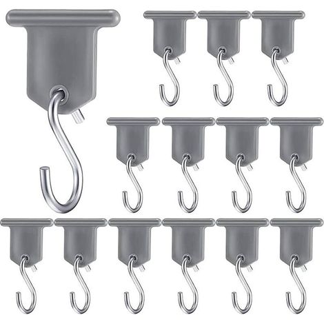 10 Pairs Camping Awning Hooks RV Awning Accessories S Shape Hook for Party Camping Tent Caravan Indoor and Outdoor Lighting Bracket (1/5)