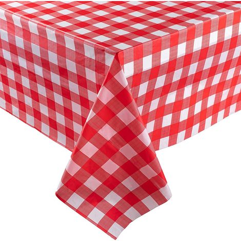 Lot de 5 nappes en plastique jetables pour tables rectangulaires, idéales pour anniversaires, mariages, réceptions, enterrements de vie de jeune fille et fêtes prénatales. (1/5)
