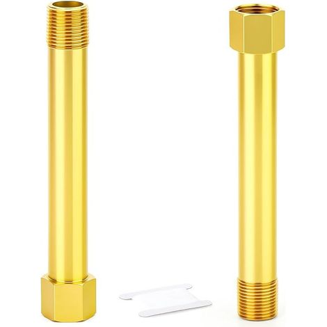 CYRILL - Raccordi per tubi in ottone da 2 pezzi, filettatura femmina-maschio da 1/8" BSP, adattatore di prolunga per raccordo dritto di lunghezza 125 mm, connettore riduttore di drenaggio (1/5)