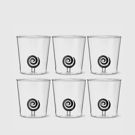 Set 6 bicchieri in vetro artigianali Made in Italy Liquiroll (1/2)