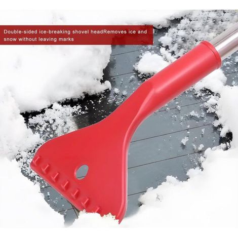 Grattoir à glace long manche - Brosse neige voiture Plastique avec pelle Chasse-neige (1/4)
