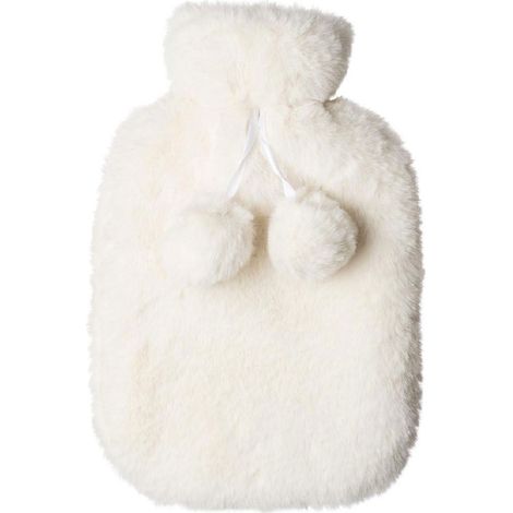Bouillotte toute douce à pompons (1/2)