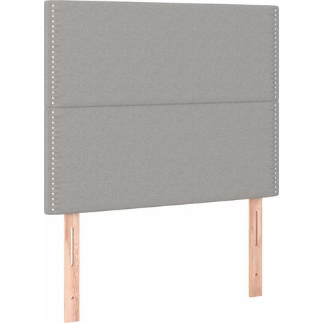 Maison Exclusive - Cabecero de cama gris claro 90x5x118/128 cm Te (1/5)