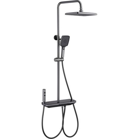 Ensemble de douche mitigeur thermostatique intelli Ensemble de robinet de douche thermostatique à affichage numérique, mitigeur de robinet en laiton for baignoire à effet pluie, lumière d'ambiance de (1/5)