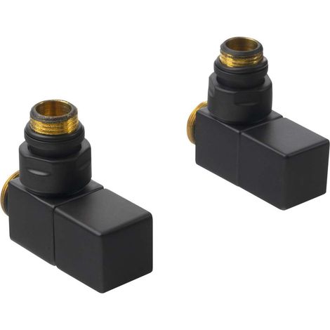 Sapho Cube - Eck-Anschlussset, manuell, schwarz matt CP4510BS