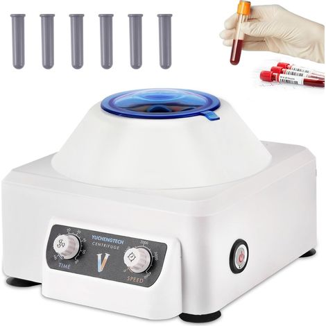 Centrifugeuse de Laboratoire 10mlx6 0-4000 tr/min 0-60 Min Centrifugeuse de Paillasse Électrique Centrifugeuse à Basse Vitesse 1685xg Compatible avec les Tubes Centrifuger de 5/7/10ml (1/5)