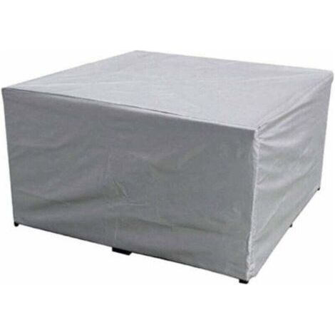 150x150x75 CM Housse de protection pour meubles de jardin, XU, Tissu en polyester imperméable, Pour table et chaises de jardin, Anti-UV, Pour table de jardin rectangulaire et chaises (1/4)