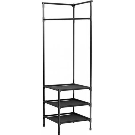 Ineasicer Hall D'angle Arbre Porte-Manteau D'angle En Métal Porte-Manteau D'entrée 3 Niveaux Porte-Vêtements Autoportant Chaussures Étagère Organisateur Pour Bureau À Domicile Chambre (1/4)