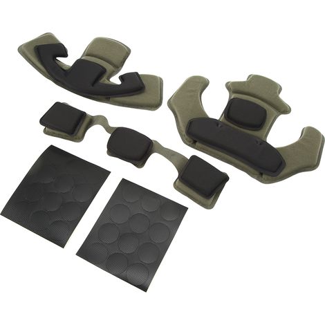 Coussinet de casque de protection WENDY vert olive, double couche en mousse à mémoire de forme (1/5)