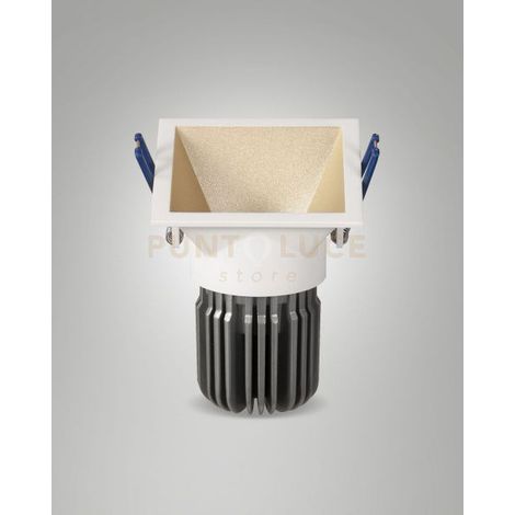 TOODLE FARETTO INCASSO QUADRATO ASIMMETRICO 2700K 1220LM 11W ORO