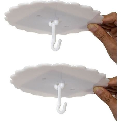 Lot de 2 crochets pour moustiquaire de plafond, crochets de plafond, crochets pour ciel de lit, faciles à installer et à utiliser (1/4)