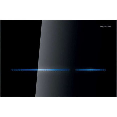 Geberit Sigma80 - Tapa de control de descarga, cristal/negro 242.618.SG.1