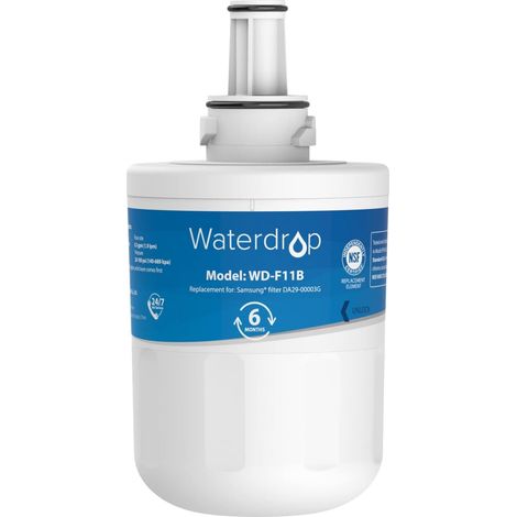 Waterdrop DA29-00003G Fridge Freezer Water Filter Replacement for Samsung Aqua Pure PLUS DA29-00003G, DA29-00003B, DA29-00003A, DA97-06317A, HAFCU1/XAA, HAFIN2/EXP (1) (1/5)