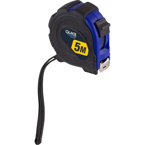 Cinta métrica profesional autobloqueante escala métrica bobinado automático QUICK PLOMBERIE Longitud 5 m