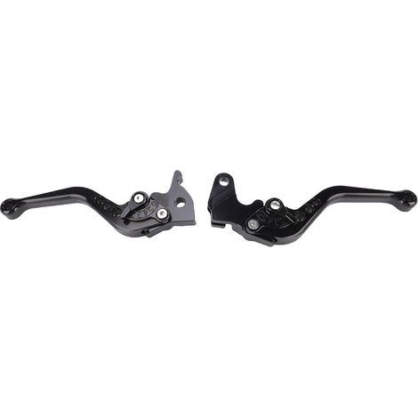 Paar verstellbare kurze Brems- und Kupplungshebel aus eloxierter Aluminiumlegierung, Ersatz für YFZ 350 Banshee 2002–2008, schwarz (1/5)