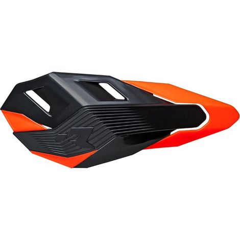 Protectores de manos para motocicleta HP3 Racetech, color negro y naranja neón.
