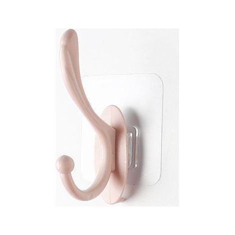 20 starke Klebehaken Wandmontage ohne Bohren, geeignet für Wände ohne tragende Haken. Rosa.
