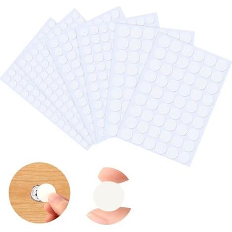 580 Piezas de Tapones para Tornillos en Blanco, 12mm/15mm/21mm, Cubreagujeros de PVC para Muebles y Paredes, Adhesivos para Reparación de Muebles, Armarios y Escritorios (1/5)