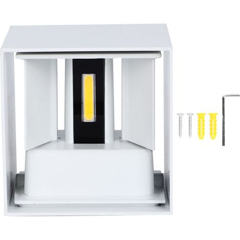 Luminaire LED Extérieur Étanche Carré Aluminium 6W Blanc Dimmable 3000-3200K 85-265V